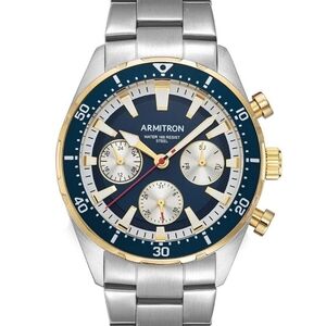 ARMITRON MENS WATCH ARMITRON 20/5486NVTT  VX9J WATCH STAINLESS STEEL 42mm NEW